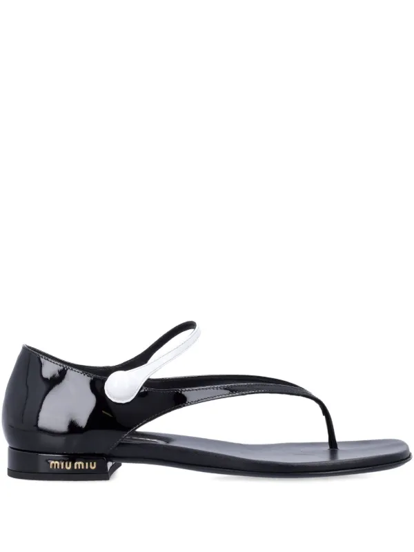Miu Miu Mary Jane Sandals in Black