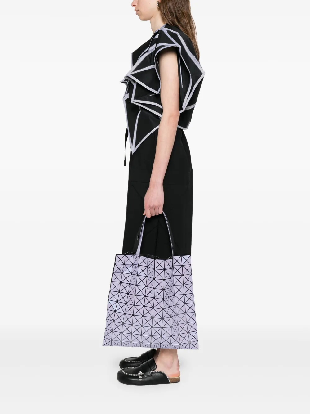 Bao Bao Issey Miyake Shopper met geometrisch patroon - Paars
