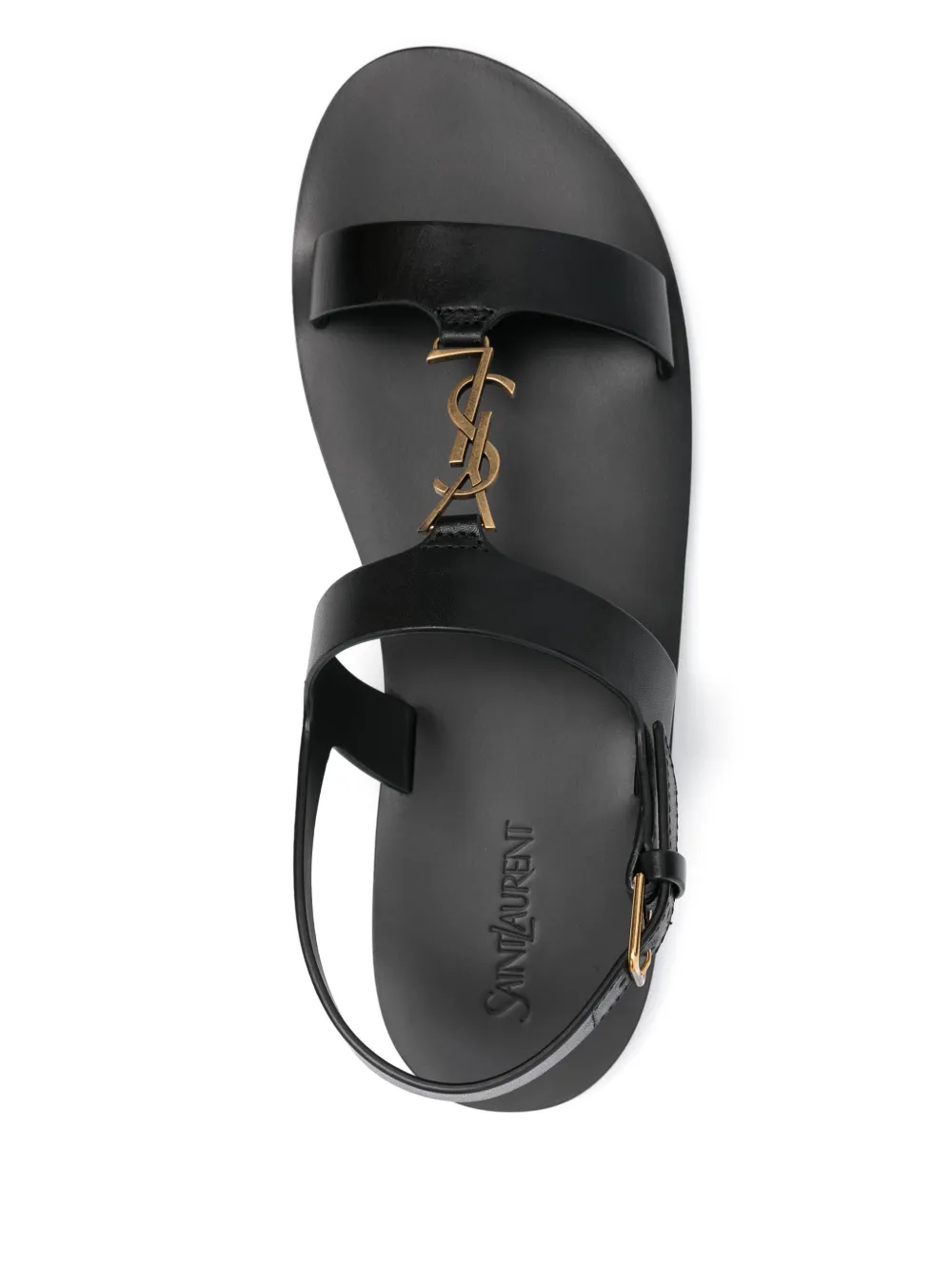 Saint Laurent Cassandre sandals Black
