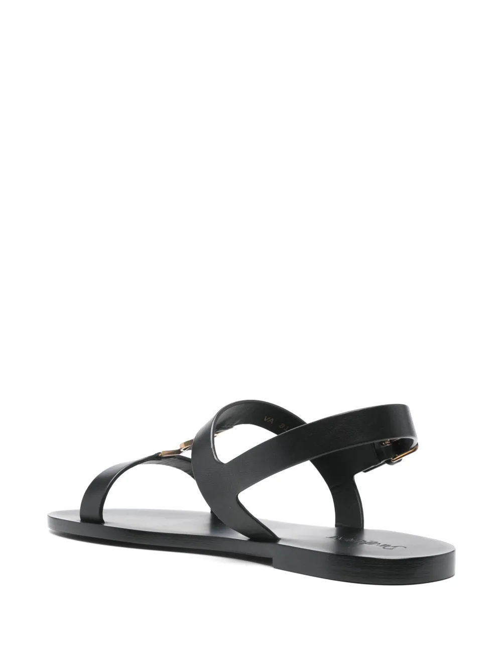 Saint Laurent Cassandre sandals Black