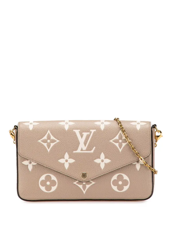 Louis Vuitton Pre-Owned 2021-2024 Bicolor Monogram Empreinte Pochette  Felicie Crossbody Bag | Brown | FARFETCH JO