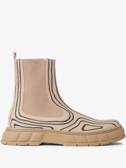 Virón botas con puntera redonda y estampado gráfico