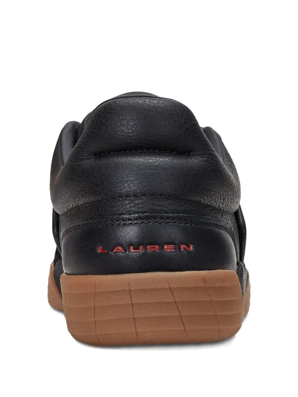 POLO RALPH LAUREN ロゴ レザー スニーカー ブラック 送料関税込 Polo Ralph Lauren レザースニーカー | ブラック | FARFETCH JP