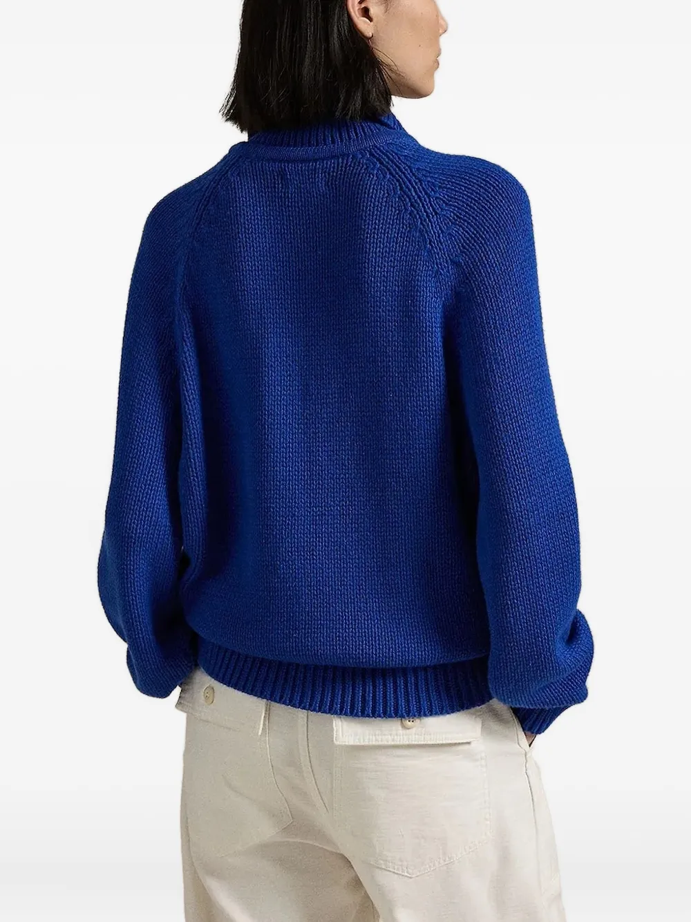 Polo Ralph Lauren Trui met raglan mouwen en knoopdetail Blauw