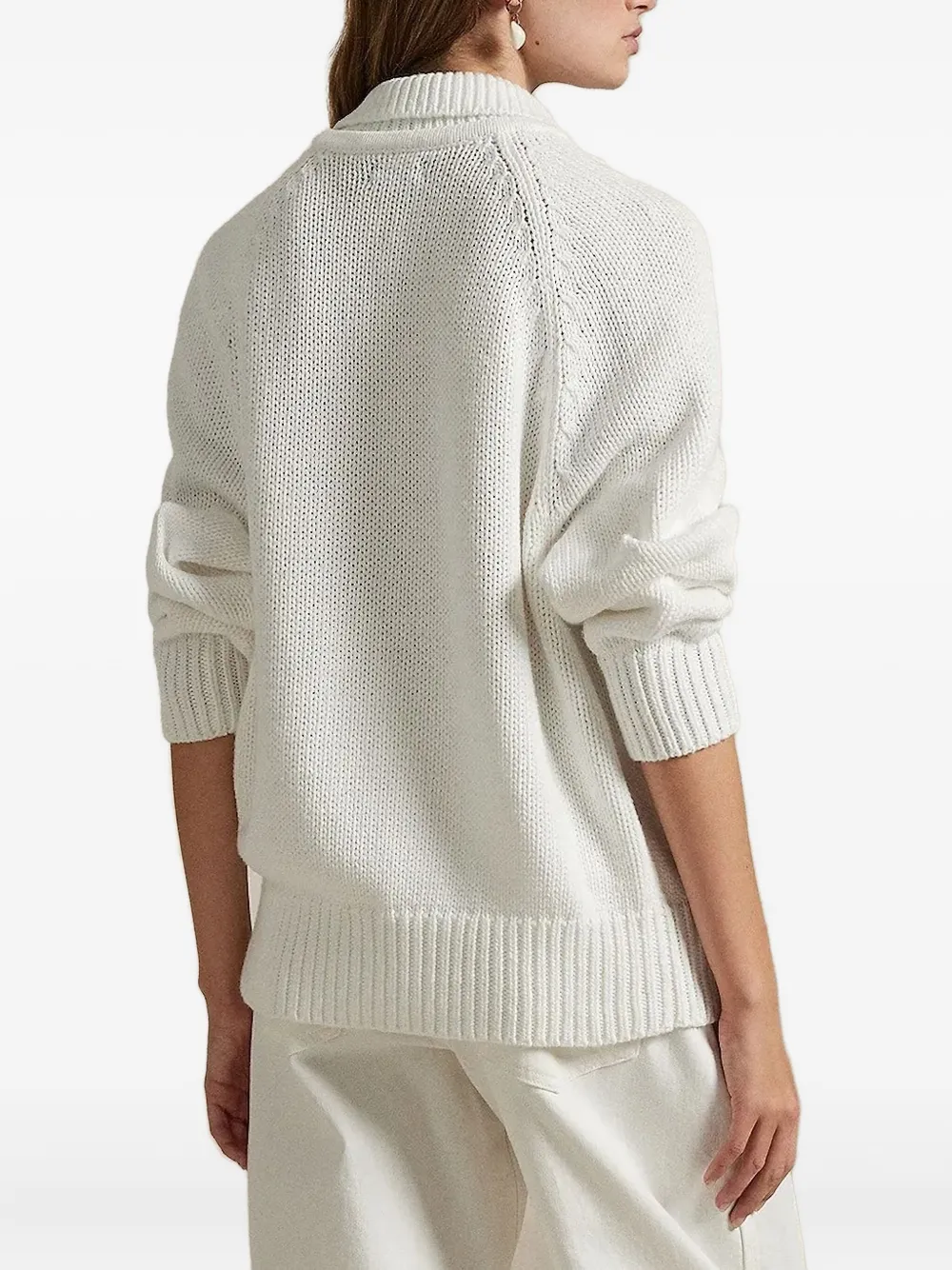 Polo Ralph Lauren raglan-sleeve cotton sweater | Knitted Sweaters | Image 2