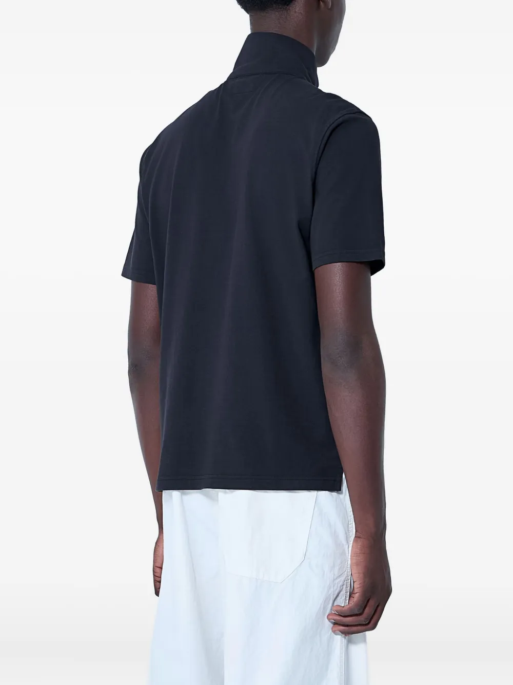 C.P. Company half-zip cotton polo shirt Zwart