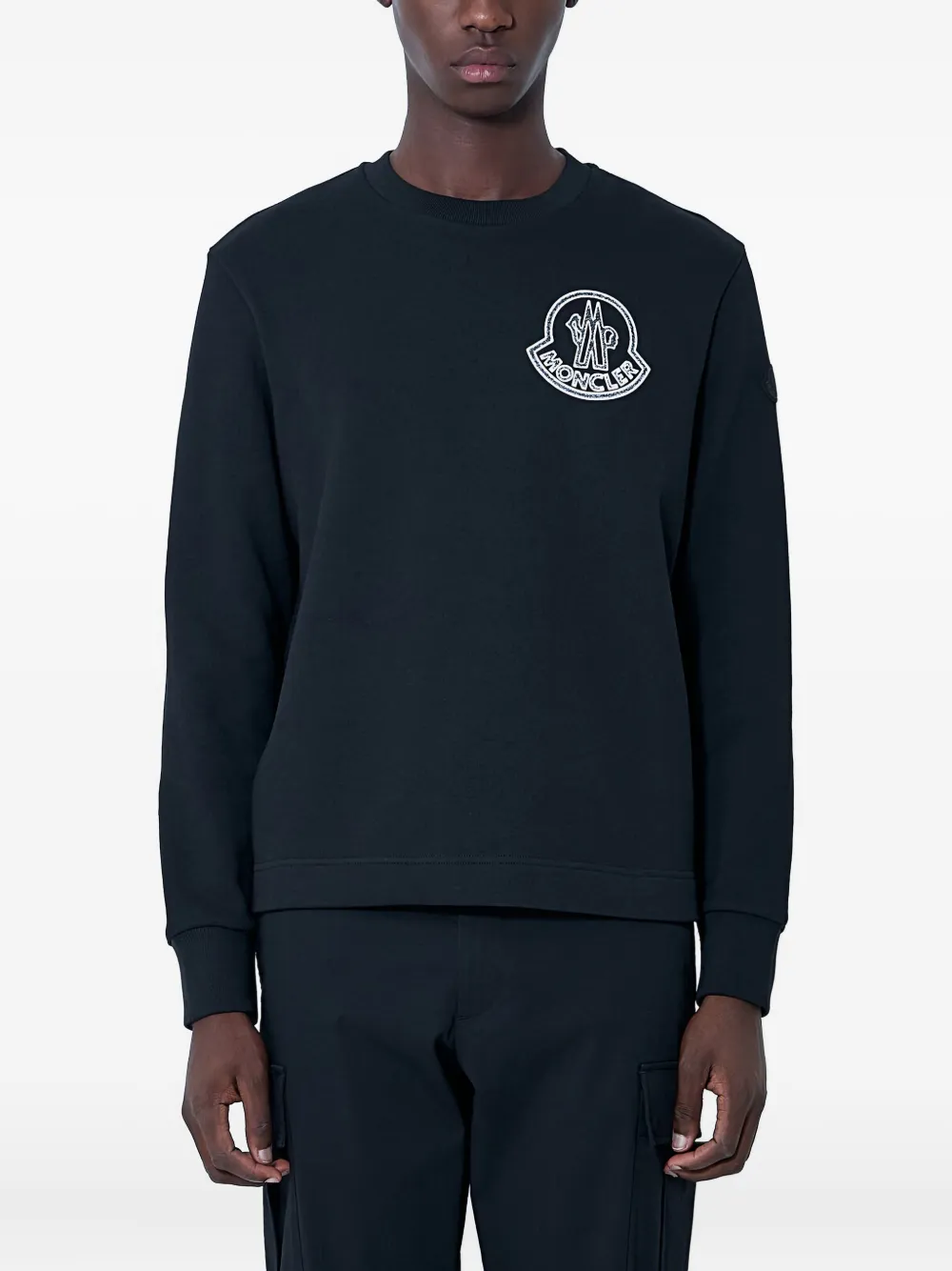 Moncler logo-embellished sweatshirt Zwart