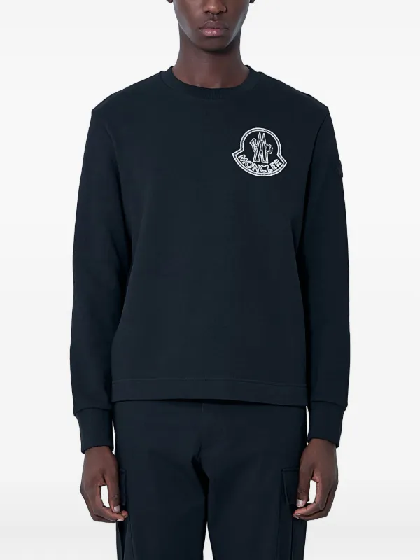 MONCLERロゴスウェット Moncler ロゴ スウェットシャツ | ブラック | FARFETCH JP