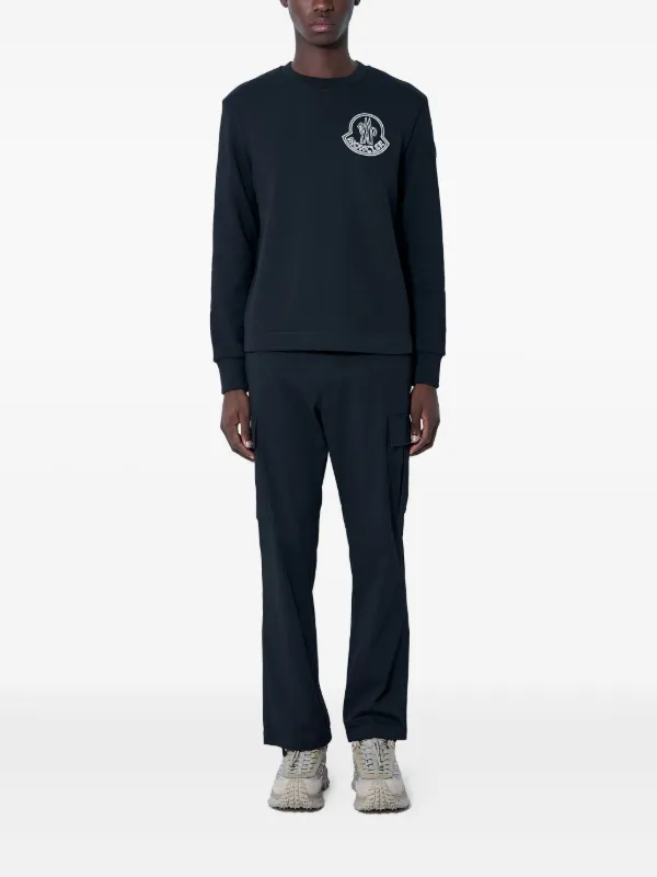 Moncler ロゴ スウェットシャツ | ブラック | FARFETCH JP