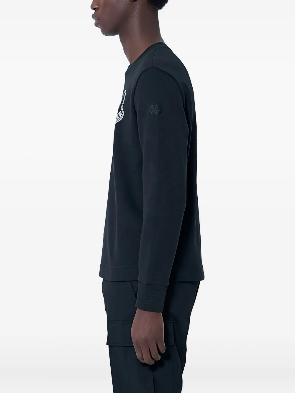 Moncler Sweater verfraaid met logo Zwart