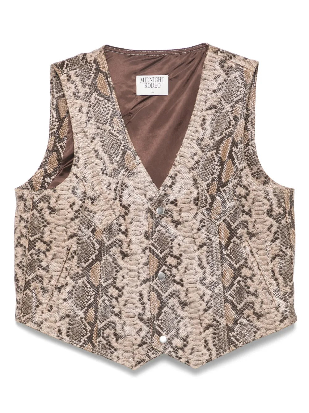 snakeskin-print gilet