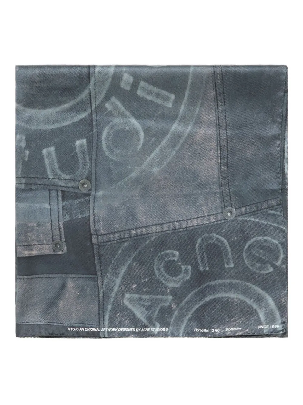 Acne Studios printed silk scarf | Blue | Image 1