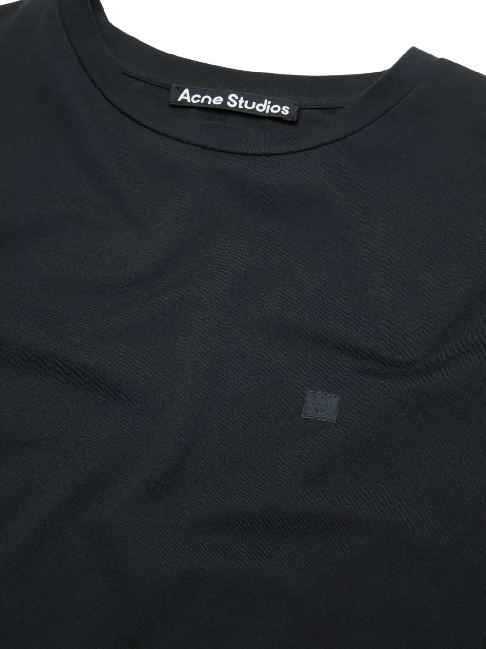 Acne Studios logo-patch long-sleeve T-shirt Zwart
