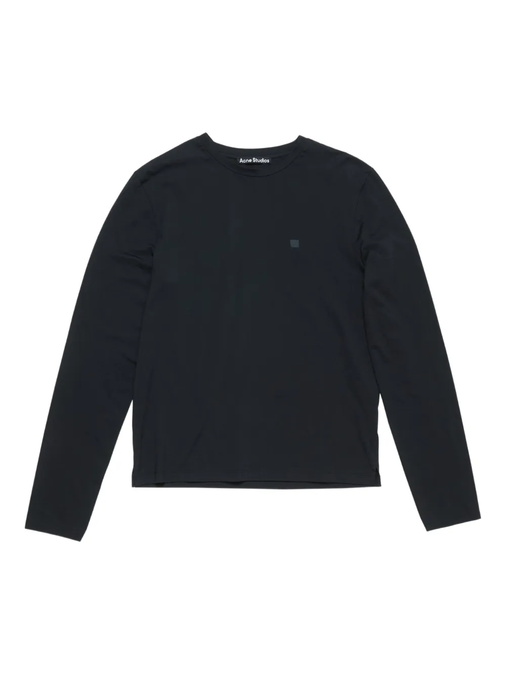 Acne Studios logo-patch long-sleeve T-shirt Zwart
