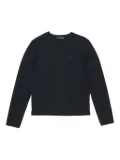 Acne Studios logo-patch long-sleeve T-shirt - Black