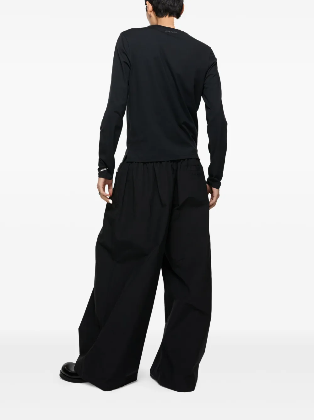 Acne Studios T-shirt met logopatch en lange mouwen Zwart