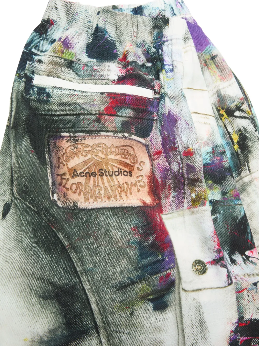 Acne Studios Shorts met verfspatten Wit