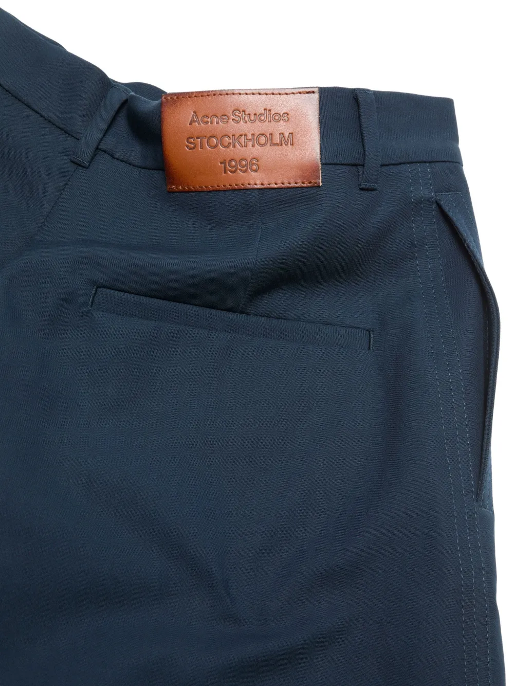 Acne Studios Broek met logopatch Blauw