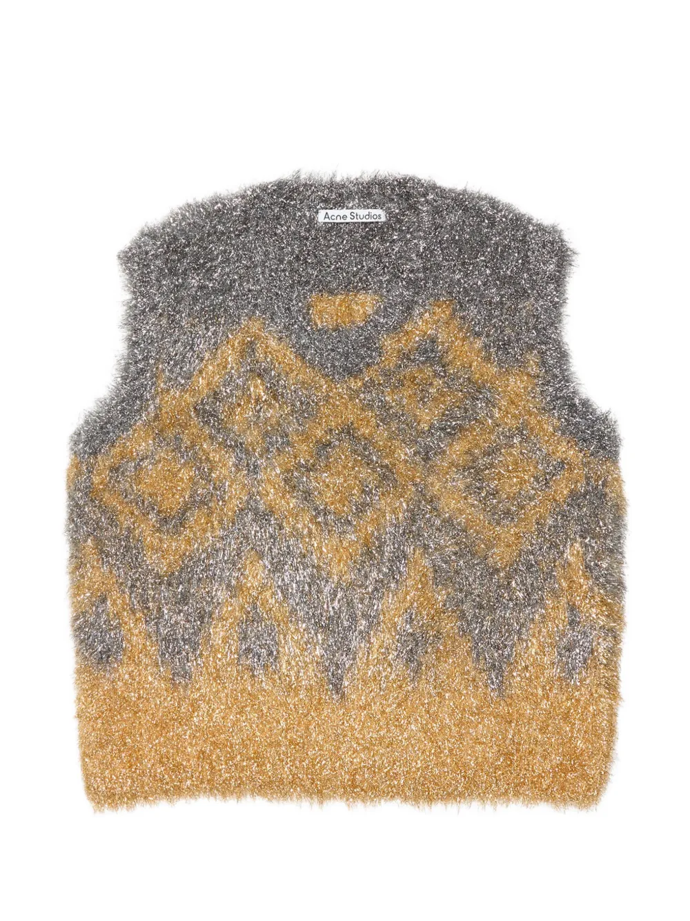 Acne Studios Gilet con fantasia geometrica - Grigio