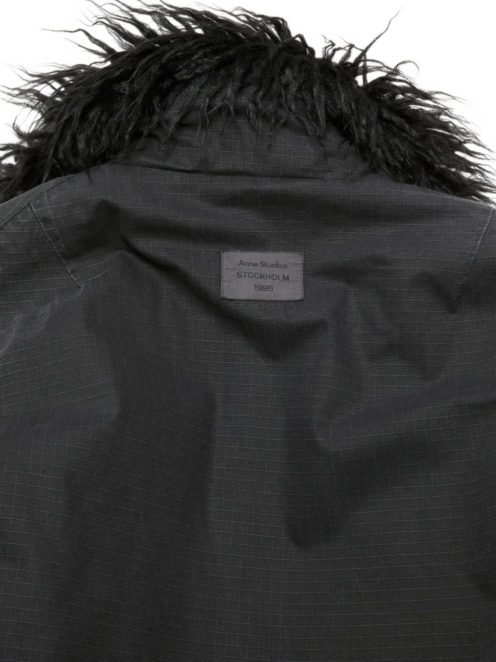 Acne Studios Logo-patch Oversized Jacket In Black