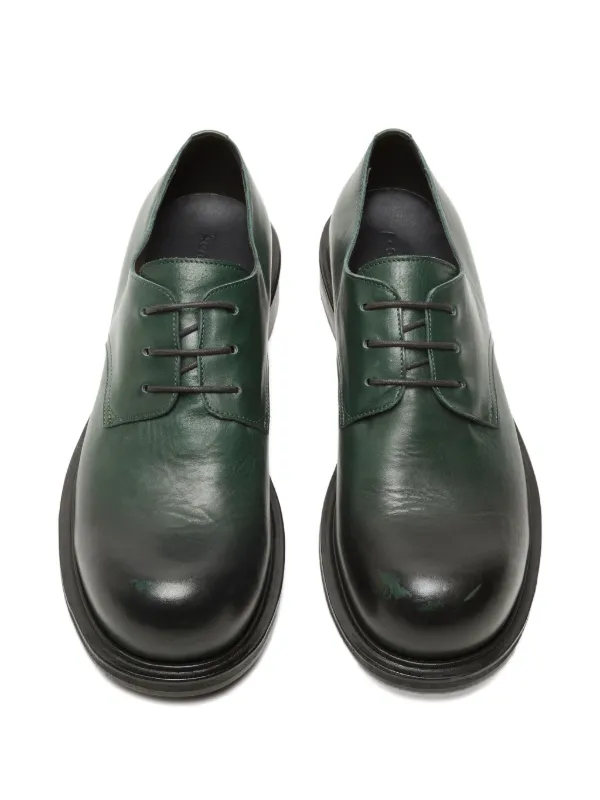 Acne Studios レザー ダービーシューズ | グリーン | FARFETCH JP