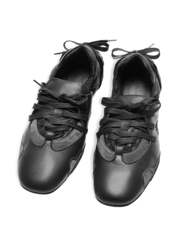 Acne Studios レースアップ レザースニーカー | ブラック | FARFETCH JP