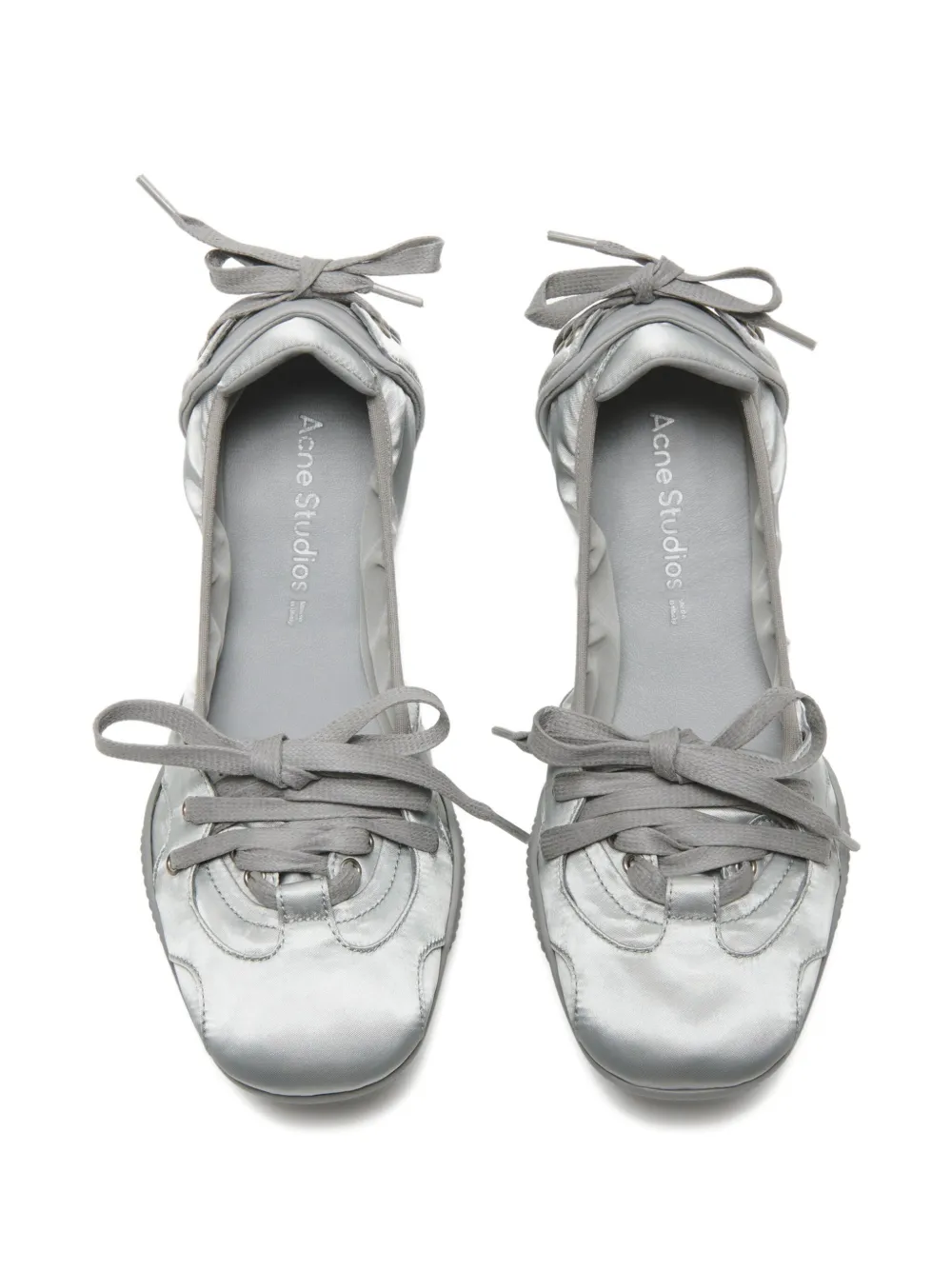 Acne Studios satin-finish ballet flats - Grijs