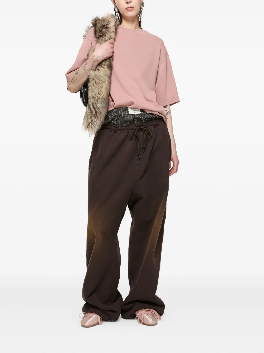 Acne Studios Round-toe Ballet Flats In Pink