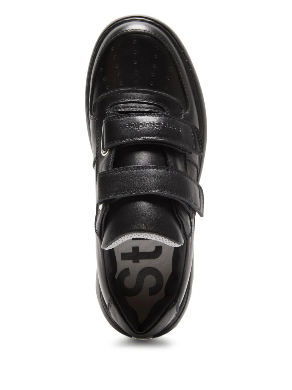 Acne Studios Touch-strap Platform Sneakers In Black