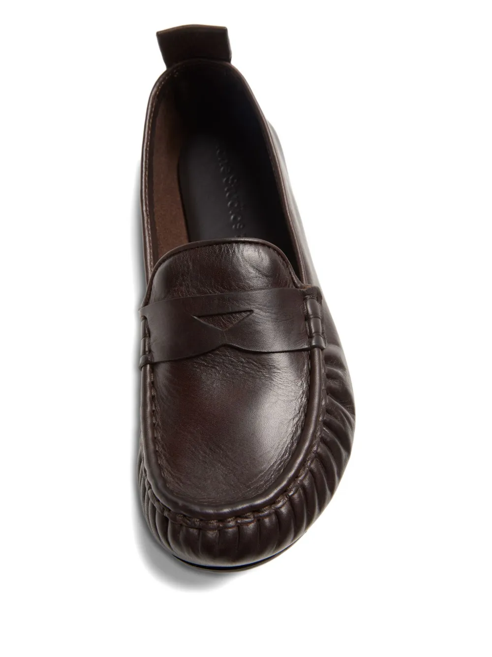 Acne Studios Round-toe Loafers In Brown