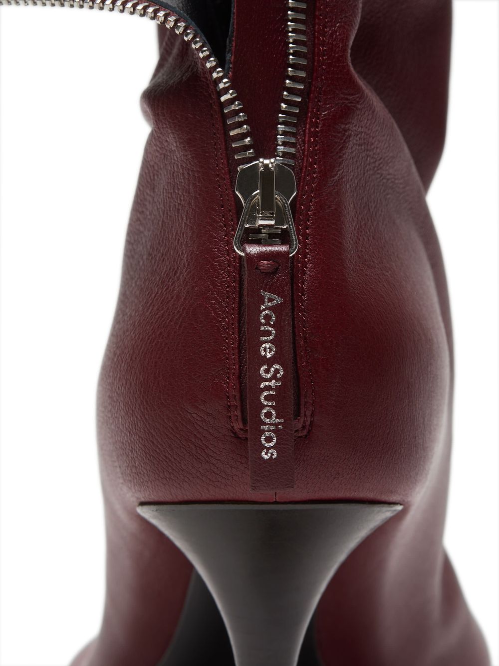 Acne Studios 75 mm leren laarzen Rood