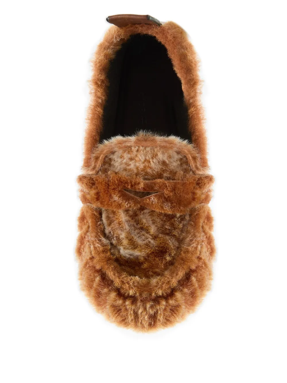 Acne Studios Shearling Loafers In Brown
