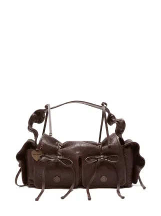 Acne Studios カメラバッグ 茶 マルチポケット ショルダー Acne Studios - マルチポケットバッグ - ダークブラウン