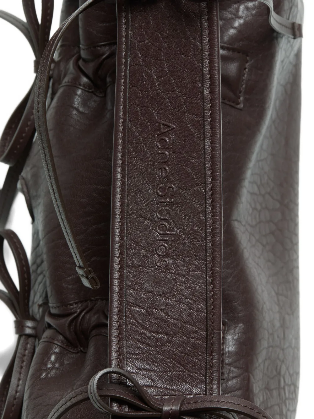 Acne Studios Multi-pocket Leather Shoulder Bag In Brown