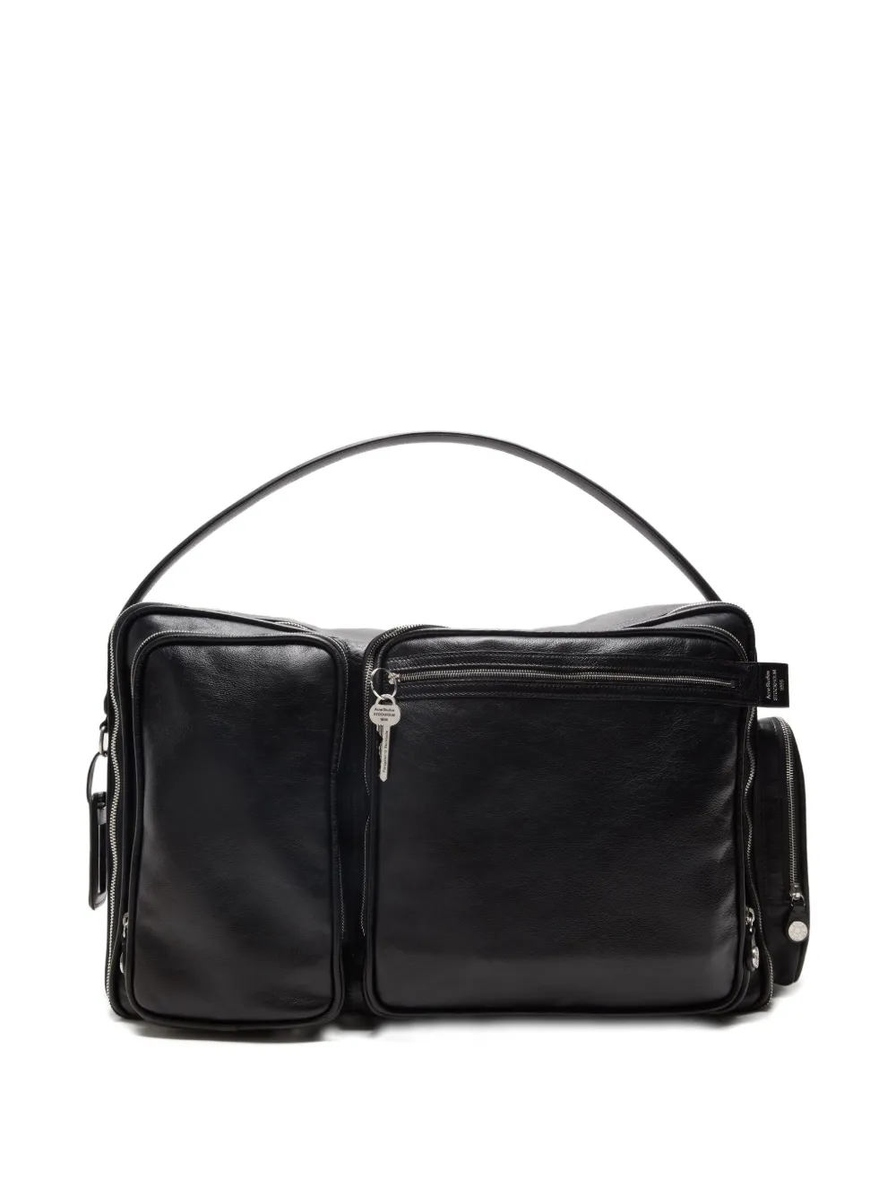 Acne Studios Leren schoudertas met ritssluiting Zwart