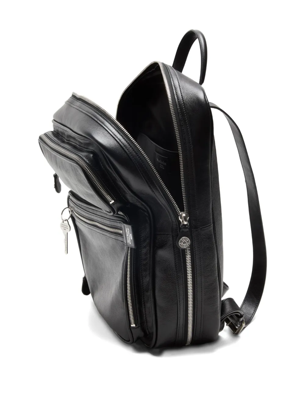 Acne Studios Leren rugzak met handgreep Zwart