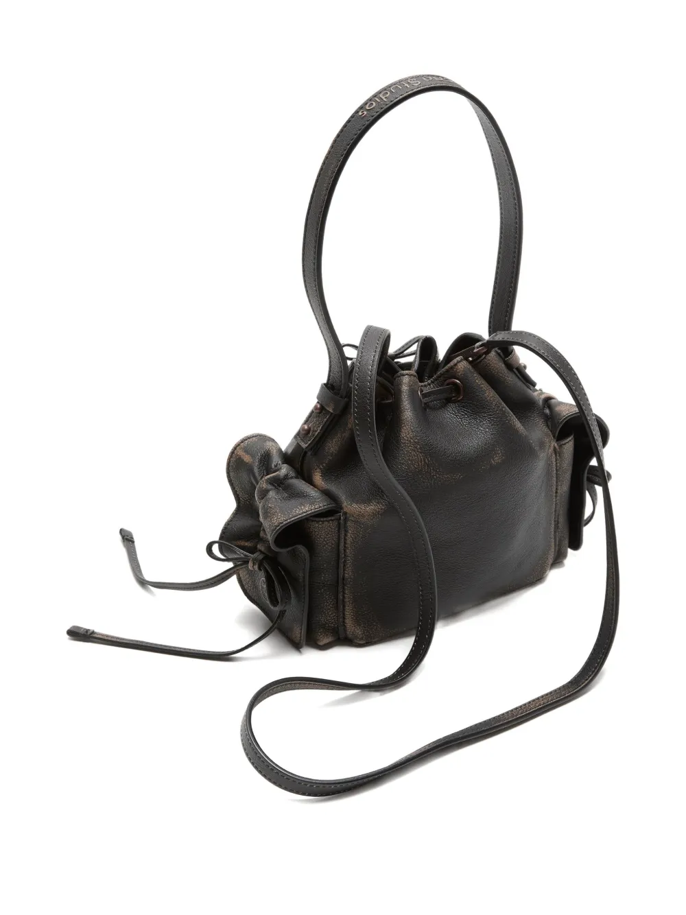 Acne Studios Leren mini-tas Bruin