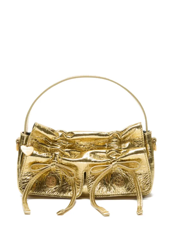 Acne Studios Drawstring Tote Bag in Gold