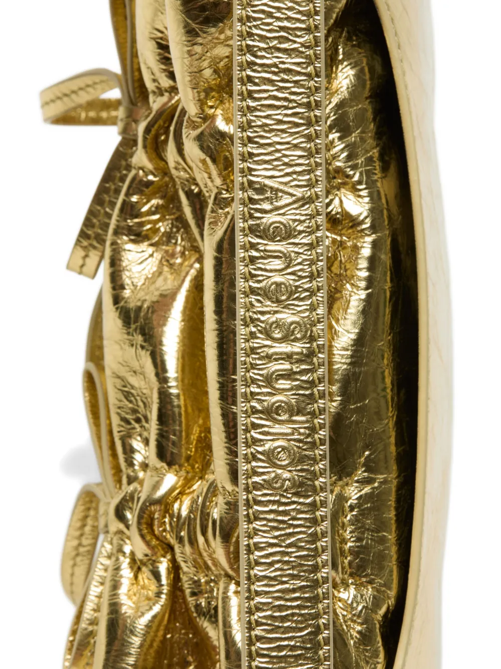 Acne Studios Drawstring Tote Bag In Gold