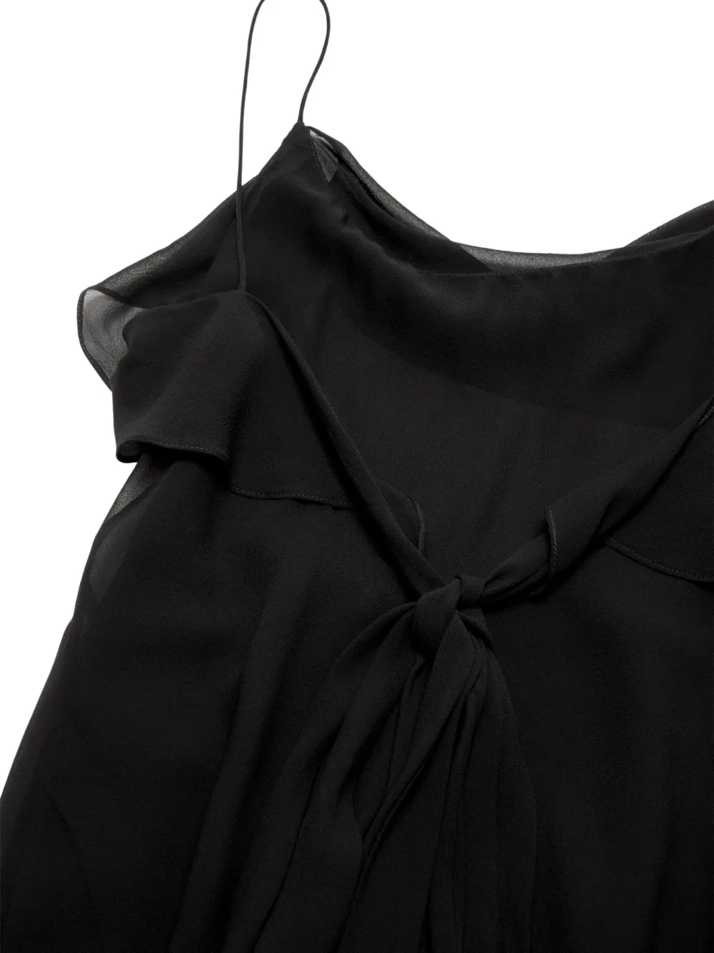 Acne Studios Jurk met ruches en vlinderstrik Zwart