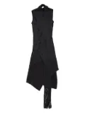 Acne Studios draped fringed midi dress - Black