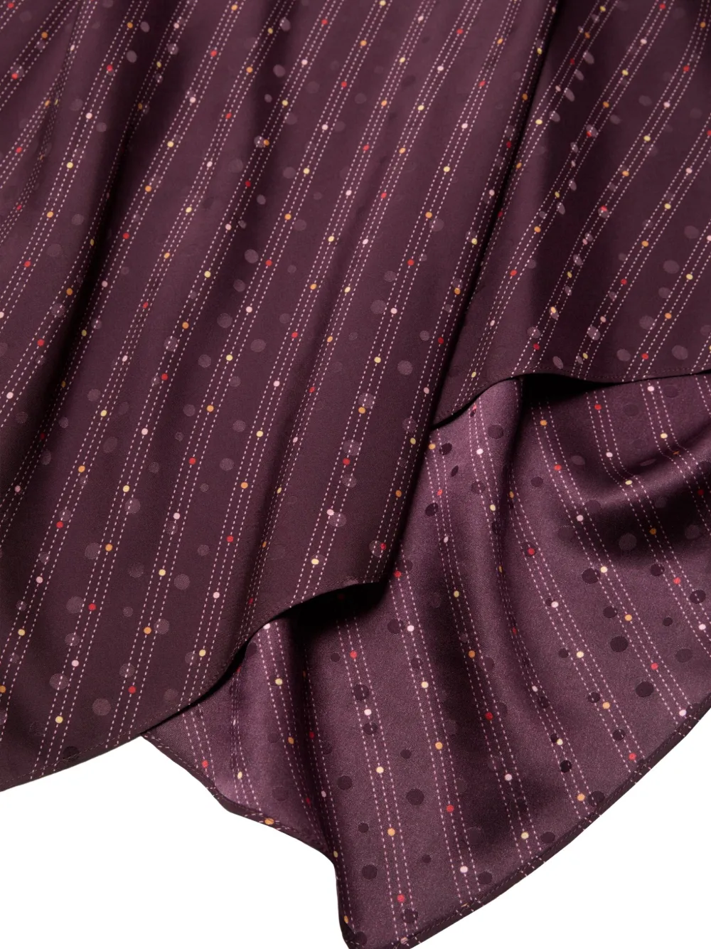 Acne Studios Dale Asymmetric Silk Maxi Dress In Burgundy