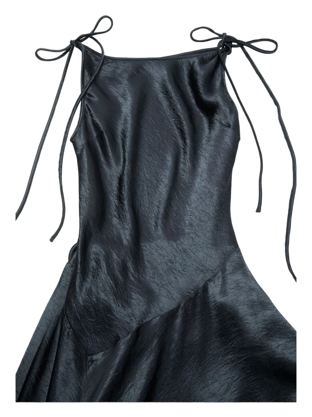 Acne Studios Asymmetrische jurk met kanten afwerking Blauw