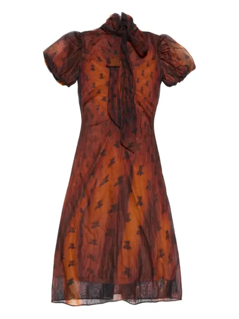 Acne Studios puff-sleeve printed dress