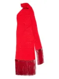 Acne Studios draped fringe dress - Red