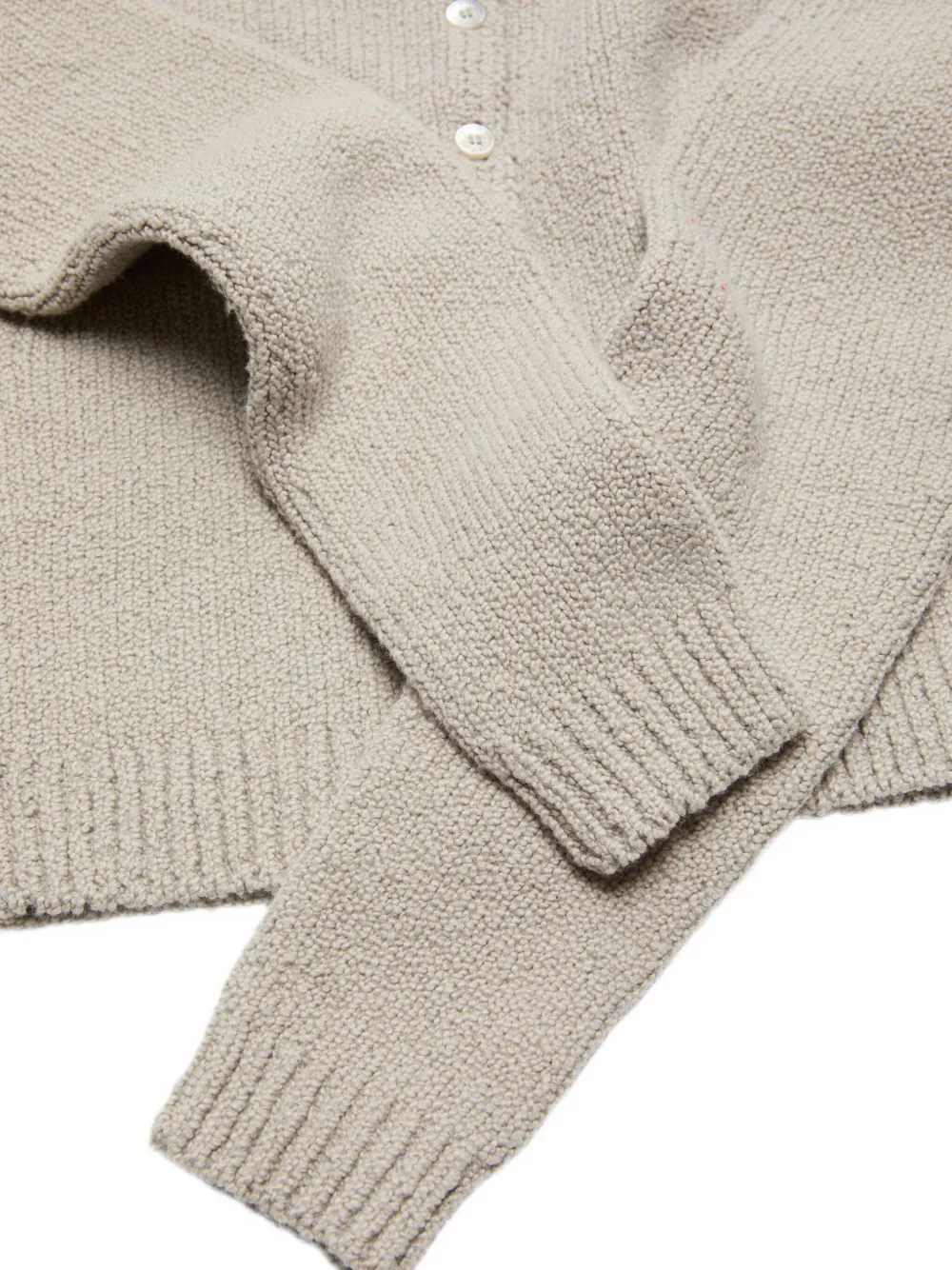 Acne Studios Heart-embellished Buttoned Cardigan In Gray