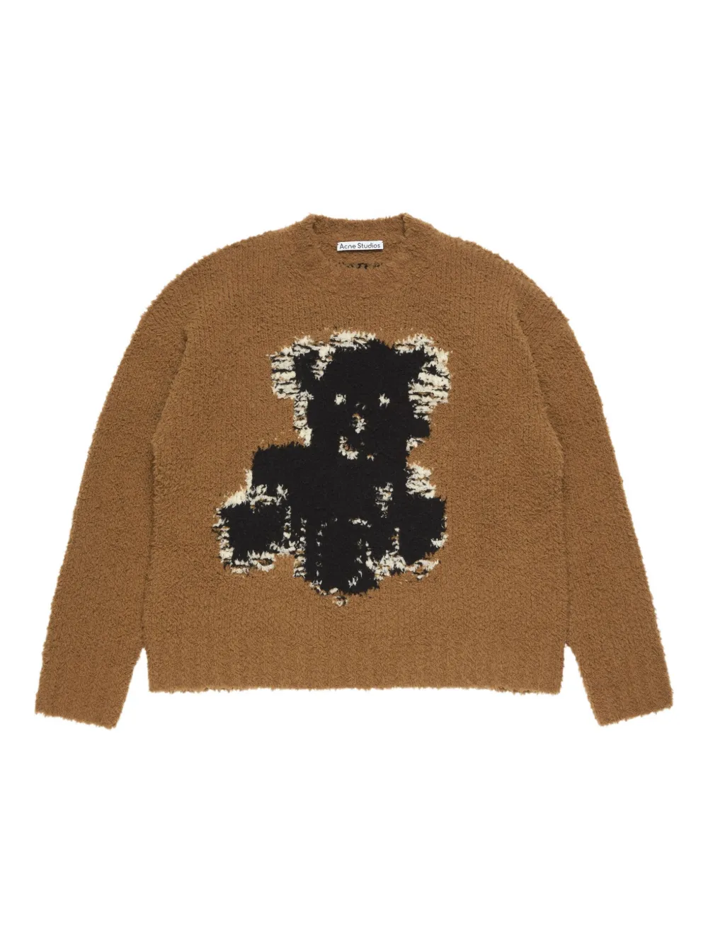 Acne Studios Teddy-bear Long-sleeve Sweater In Brown