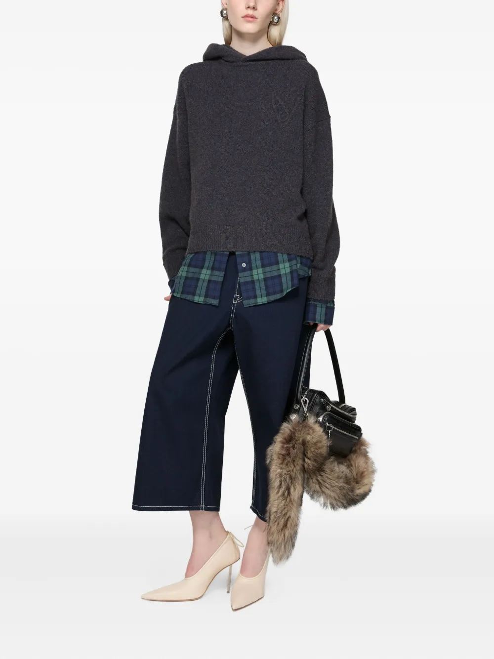 Acne Studios Hoodie met logo-reliëf - Grijs