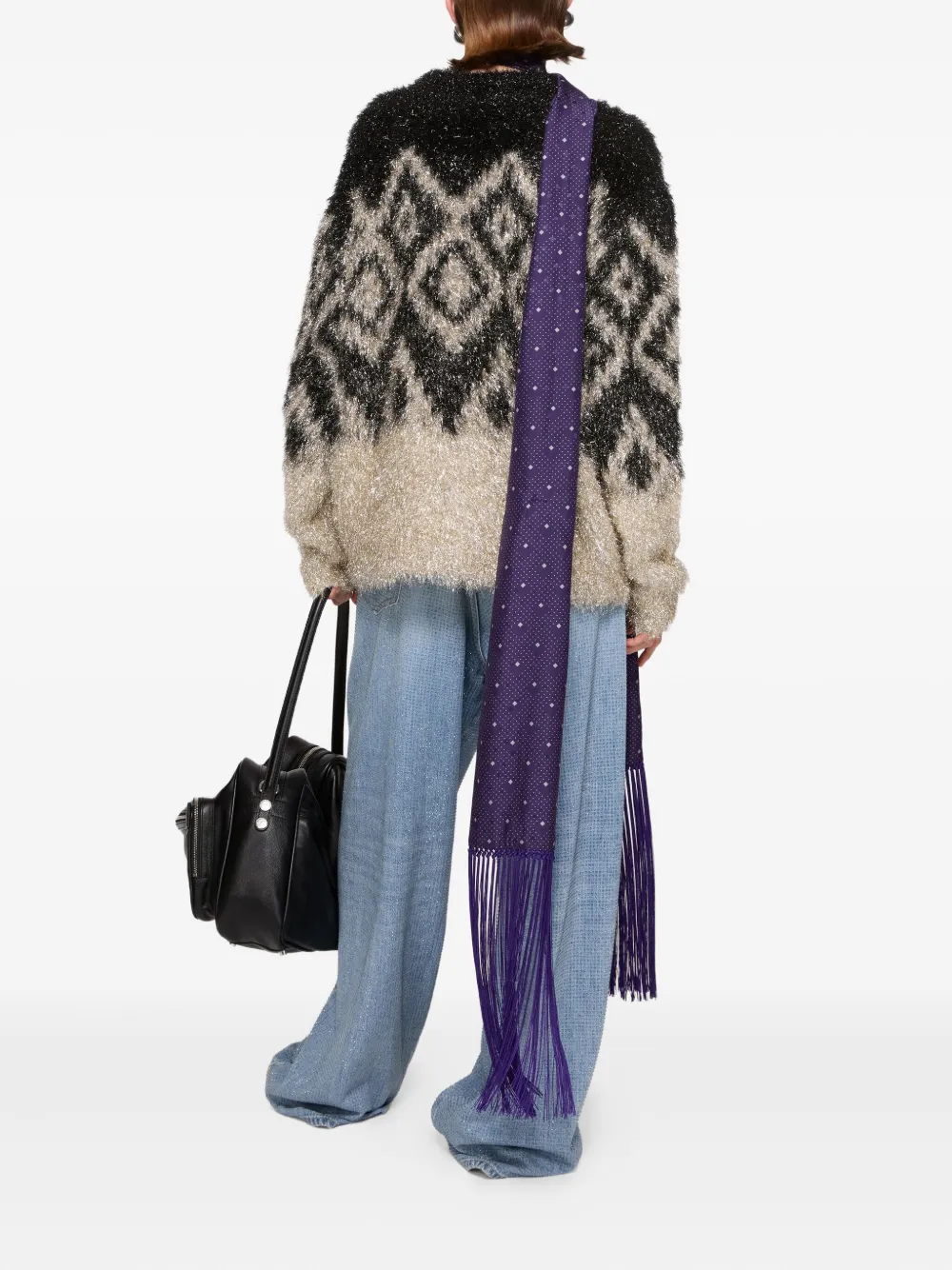 Acne Studios Geometric-pattern Sweater In Multi