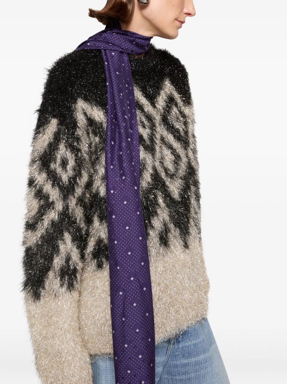 Acne Studios Geometric-pattern Sweater In Multi